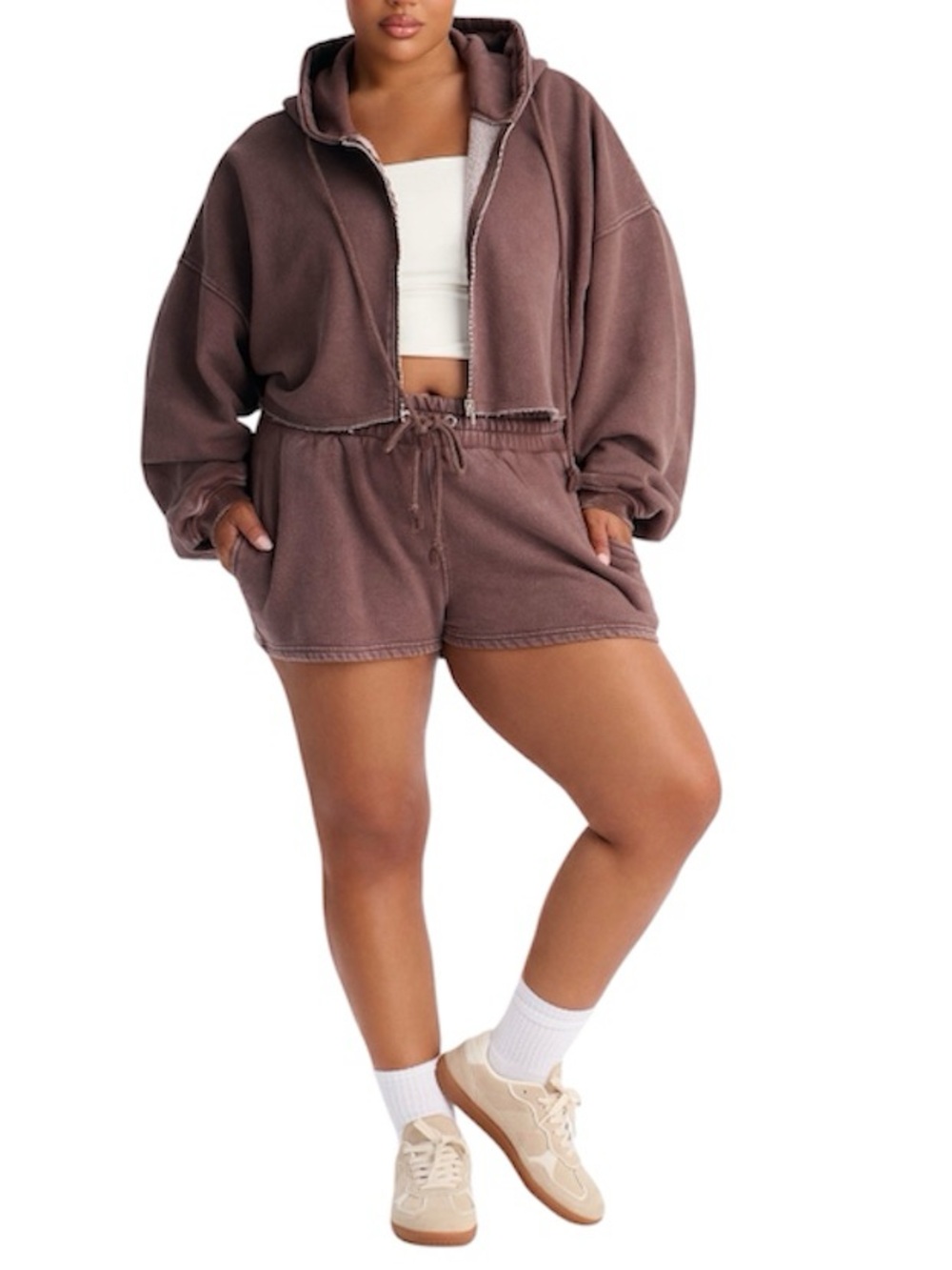 [Fashion Nova] Women’s Chocolate Washed Short Set